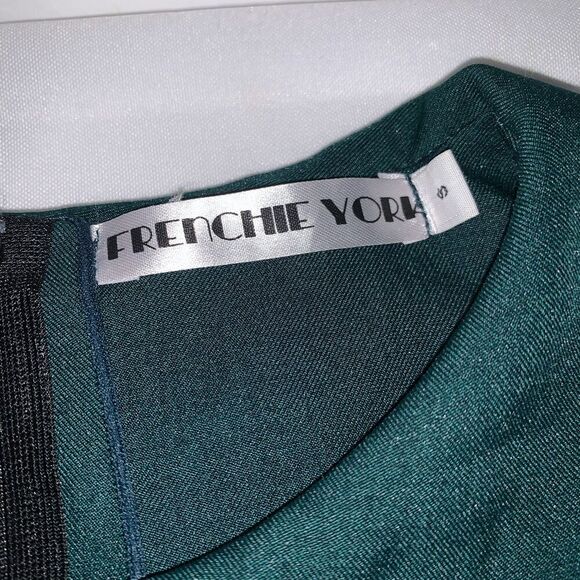 Women's FRENCHIEYORK 1960s style Dresses Mod, Mini, Hippie size SMALL green - Picture 6 of 6